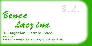 bence laczina business card